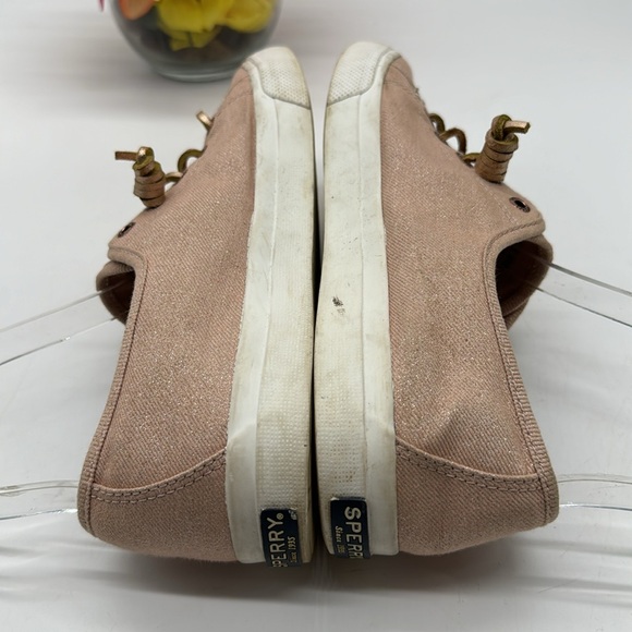 Sperry Pink Gold Sneakers with leather laces Size 8 SNK6869H - Picture 4 of 7